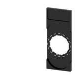 Felirati tábla tartó RSU1-hez d22 üres üres fekete téglalap 29.8mm x 73.6mm x SIRIUS ACT SIEMENS