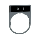 Felirati tábla tartóval d22 O-I fekete téglalap 30mmx 40mm Harmony XB5 Schneider