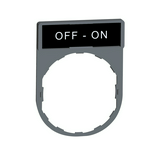 Felirati tábla tartóval d22 ON-OFF üres téglalap 30mmx 40mm Harmony XB5 Schneider