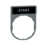 Felirati tábla tartóval d22 START üres fekete téglalap 30mmx 40mm Harmony XB5 Schneider