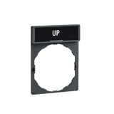 Felirati tábla tartóval vezérlőelemhez UP üres-szimbólummal fekete 30mm-sz Harmony XB4 Schneider