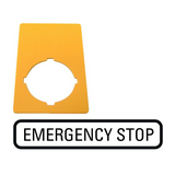 Felirati tábla vészgombhoz EMERGENCY STOP sárga négyszögletes-forma 33mm-sz M22-XZK-GB99 EATON