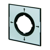 Felirati tábla vezérlőelemhez ezüst négyzetes-forma 60mm-sz 60mm-ma M22-XCK1 EATON