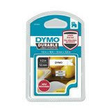 Feliratozó szalag vynil (PVC) tartós fekete/ narancs-betű 12mm 3m x D1 DYMO