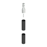 Felső csatlakozó idom HVC rúdon kívüli V2A M10x35mm csavar/anya kezeletlen HVC-85 J.PRÖPSTER