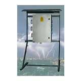 Felvonulási szekrény állványon 2x5P16A/400V 2x5P32A/400V 100A 230/400 V IP68 IFSZ Buváll-Profi