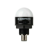 Fény+hangjelző folytonos RGB d35x64mm d:M22 M12-dugó IP69K 10-30V DC folytonos hang MC35 WERMA