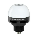 Fény+hangjelző folytonos RGY NPN d55x79mm d:M30 M12-dugó érintős 24V DC MC55 Touch Smart WERMA
