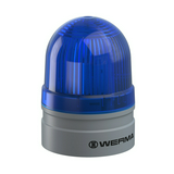Fényjelző villanó EVS d62x85mm LED 230V AC falonkívüli kék műanyag IP66 Mini TwinFLASH WERMA