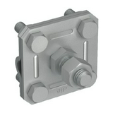 Földelési fixpont 30mm/8-10mm keresztkapoccsal 60x60mm 12M/csavar J.PRÖPSTER