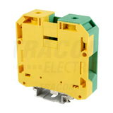Földelő sorkapocs TS35/C 1-szintes 25-50mm2 zöld-sárga csavaros csavaros TRACON
