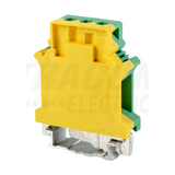 Földelő sorkapocs TS35/C 1-szintes 4-16mm2 zöld-sárga csavaros csavaros TRACON