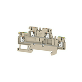 Földelő sorkapocs TS35 16A 500V bézs 0.5-1.5mm2/érvéghüvely dugaszolós A2T 1.5 FT-PE Weidmüller