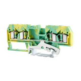 Földelő sorkapocs TS35 zöld/sárga rugószorításos rugószorításos DIN (kalap)sín 35mm TSKC TRACON