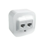 Forix adatcsatlakozó dugalj UTP RJ45 8(8) Cat5 + RJ11 Cat3 fehér csavaros LEGRAND