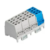 Fővezetéki leágazókapocs 130/100A Cu/Al csavar szürke-kék 4x( 2x25+2x16mm2) HLAK 25-4/8 S Pollmann