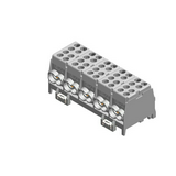 Fővezetéki leágazókapocs 130/100A Cu/Al csavaros szürke5x( 2x25+2x16mm2)  HLAK 25-5/10 GR-S Pollm