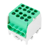 Fővezetéki leágazókapocs 130/100A Cu/Al csavaros zöld2x25+6x16mm2  HLAK 25-1/6 M2 Pollmann
