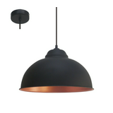 Függesztett lámpatest izzós 1x 60W 220-240V AC E27 fekete-ház acél Truro EGLO