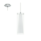 Függesztett lámpatest izzós 1x 60W 220-240V AC E27 króm-ház acél nem szükséges-előtét Pinto EGLO