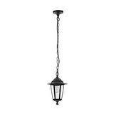 Függesztett lámpatest izzós láncon kültéri 1x 60W 230V AC E27 fekete-ház IP43 Velence RÁBALUX