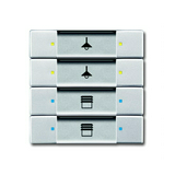 FutureLinear KNX nyomógomb 4pár=8gomb süllyesztett műanyag alumínium IP20 6127/02-83-500 ABB