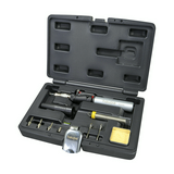 Gázforrasztó készlet 12-részes 10-60W 1200°C készlet-csúcs piezo-gyújtó SolderingKit Haupa