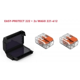 Géltechnológiás kötődoboz +2xWago221-412 1kV IPX8 gél 4x 0,2-4mm2 / Easy-Protect 222 Cellpack