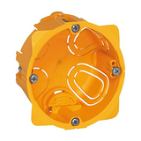 Gipszkarton szerelvénydoboz 1-es kerek 71mm 71mmx 67mm-átmérő sárga műanyag BatiBox LEGRAND