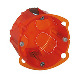 Gipszkarton szerelvénydoboz 1-es kerek 72mm 72mmx 67mm-átmérő narancs műanyag BatiBox LEGRAND