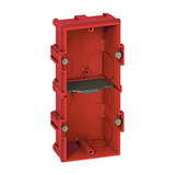 Gipszkarton szerelvénydoboz 2-es téglalap 71mm 145mmx piros műanyag BatiBox LEGRAND