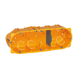 Gipszkarton szerelvénydoboz ovális 213mm 73mmx 67mm-átmérő sárga műanyag BatiBox LEGRAND