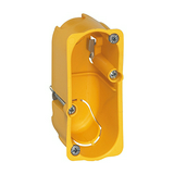 Gipszkarton szerelvénydoboz ovális 77mm 36mmx 32mm-átmérő sárga műanyag BatiBox LEGRAND