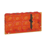 Gipszkarton szerelvénydoboz téglalap 296mm 154mmx narancs műanyag BatiBox LEGRAND