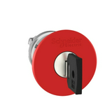 Gomba nyomófej d22 vészleállító 40mm piros/zöld reteszelt kulcs-nyugtázás Harmony XB4 Schneider