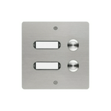 Csengőnyomó panel LED/8-16VADC 130x130x45mm 2-lakás süllyesztett nemesacél ETA 402 V2A UP GROTHE