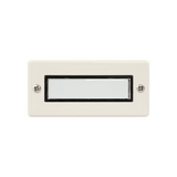 Csengőnyomó panel izzó(nélkül) 48x100x25mm 1-lakás falonkívüli alumínium fehér ETA 631 ws GROTHE