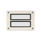 Csengőnyomó panel izzó(nélkül) 72x100x25mm 2-lakás falonkívüli alumínium fehér ETA 632 ws GROTHE