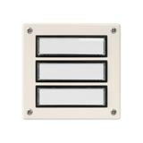 Csengőnyomó panel izzó(nélkül) 96x100x25mm 3-lakás falonkívüli alumínium fehér ETA 633 ws GROTHE