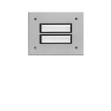 Csengőnyomó panel 1oszlop izzó(nélkül) 24V/1A 72x121mm 2-lakás süllyesztett ETA 802 EV1 GROTHE