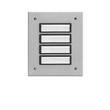 Csengőnyomó panel 1oszlop izzó(nélkül) 24V/1A 72x121mm 4-lakás süllyesztett ETA 804 EV1 GROTHE