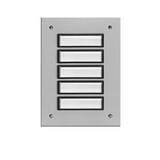 Csengőnyomó panel 1oszlop izzó(nélkül) 24V/1A 72x121mm 5-lakás süllyesztett ETA 805 EV1 GROTHE