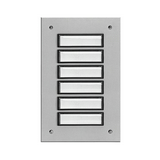 Csengőnyomó panel 1oszlop izzó(nélkül) 24V/1A 72x121mm 6-lakás süllyesztett ETA 806 EV1 GROTHE
