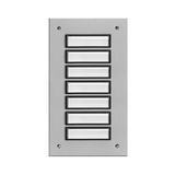 Csengőnyomó panel 1oszlop izzó(nélkül) 24V/1A 72x121mm 7-lakás süllyesztett ETA 807 EV1 GROTHE