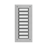 Csengőnyomó panel 1oszlop izzó(nélkül) 24V/1A 72x121mm 9-lakás süllyesztett ETA 809 EV1 GROTHE