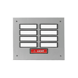Csengőnyomó panel 2oszlop izzó(nélkül) 24V/1A 72x121mm 9-lakás süllyesztett ETA 845 EV1 GROTHE