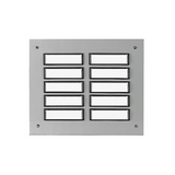 Csengőnyomó panel 2oszlop izzó(nélkül) 24V/1A 72x121mm 10-lakás süllyesztett ETA 855 EV1 GROTHE