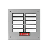 Csengőnyomó panel 2oszlop izzó(nélkül) 24V/1A 72x121mm 11-lakás süllyesztett ETA 856 EV1 GROTHE