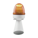 Jelzőkürt+fényjelző bel-/kültéri 24V DC narancs 96dB folyamatos hang HUPE WL 6311 24V DC GROTHE