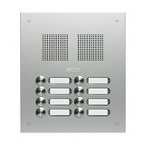 Csengőnyomó panel 2oszlop LED/8-16VADC  240x272x57mm 8-lakás ezüst Robusta EV1 TS 787 2-4 GROTHE